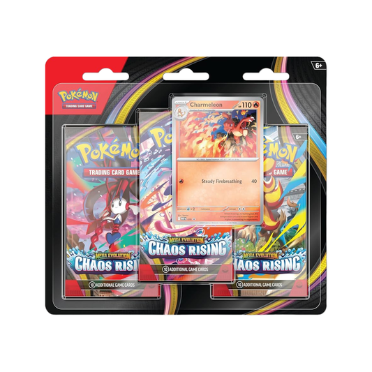 Pokemon Tcg Mega Evolution Chaos Rising Display Collection 3 Pack Booster Blister En Ingles