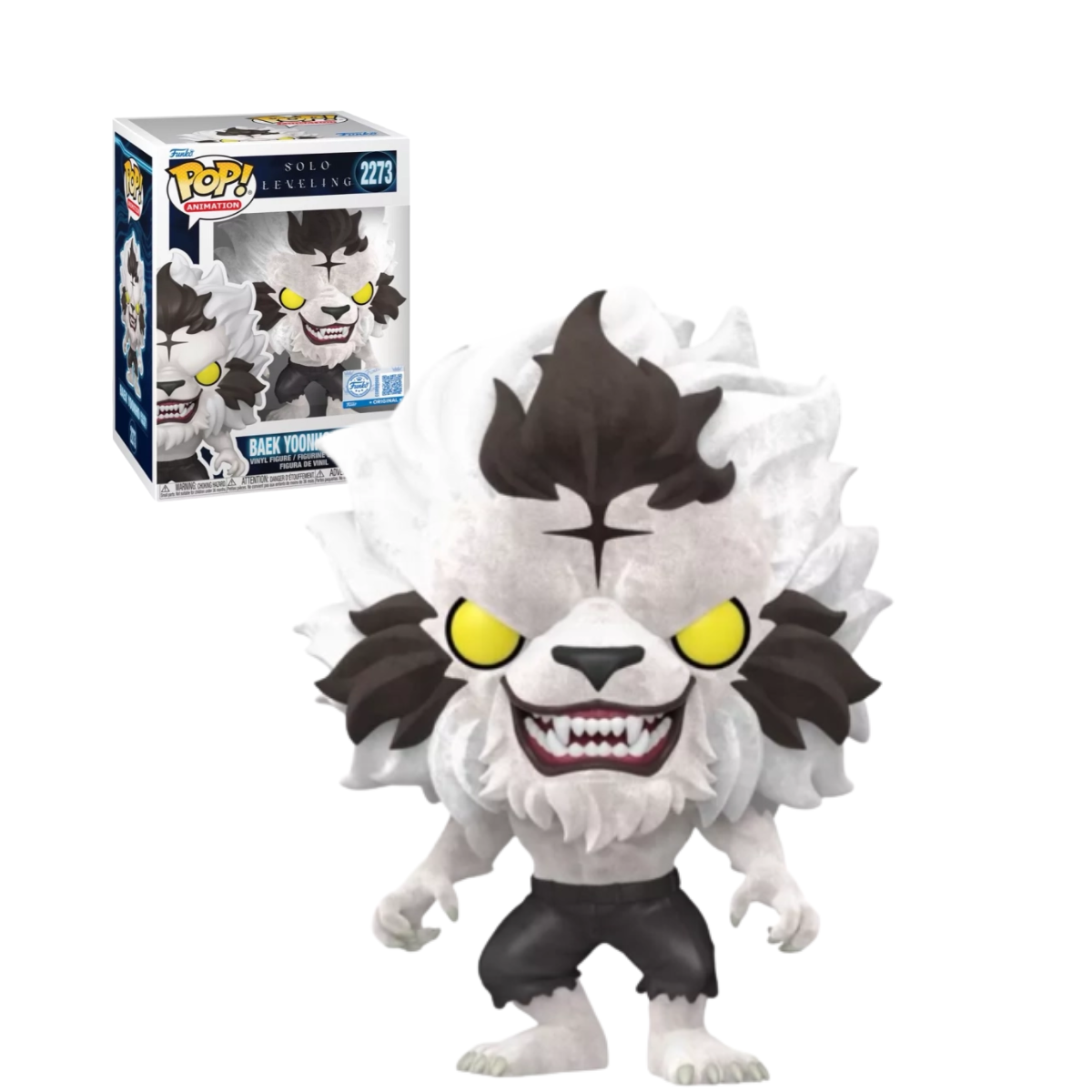 Funko Pop Solo Leveling - Baek Yoonho Silver Mane Exclusivo Flocked Chase #2273