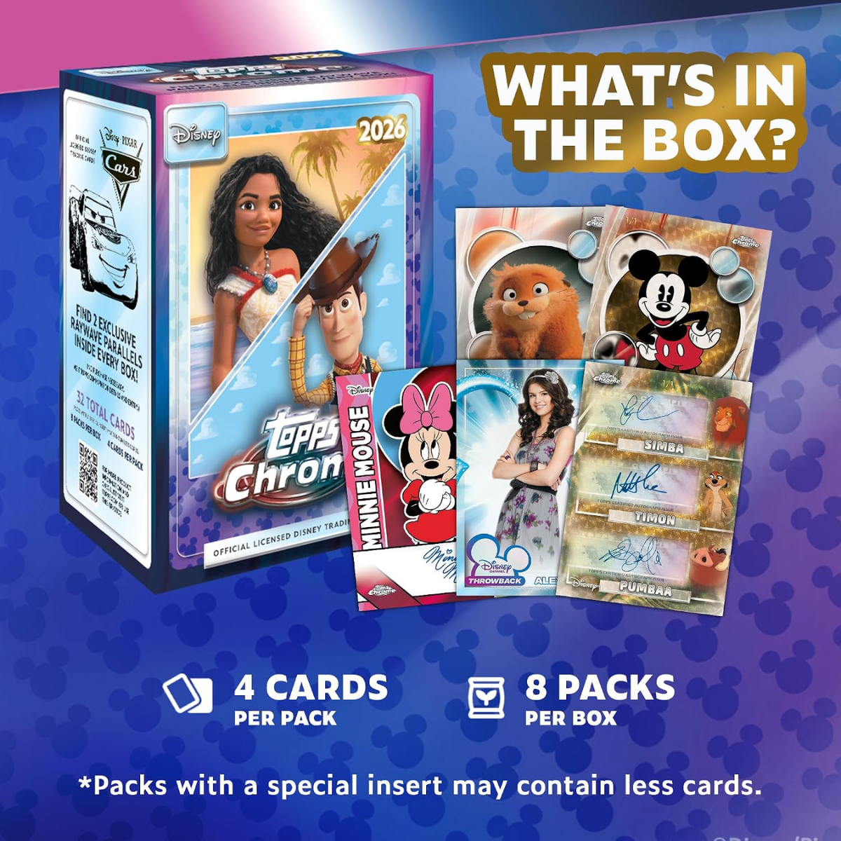 Topps Chrome Disney 2026 Value Box Inglés