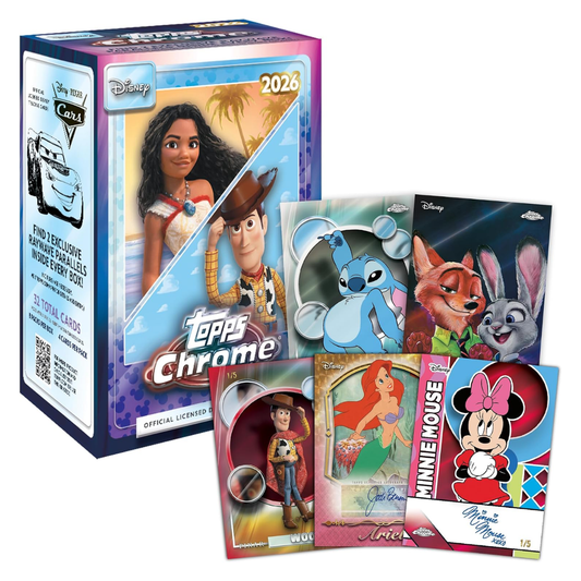 Topps Chrome Disney 2026 Value Box Inglés