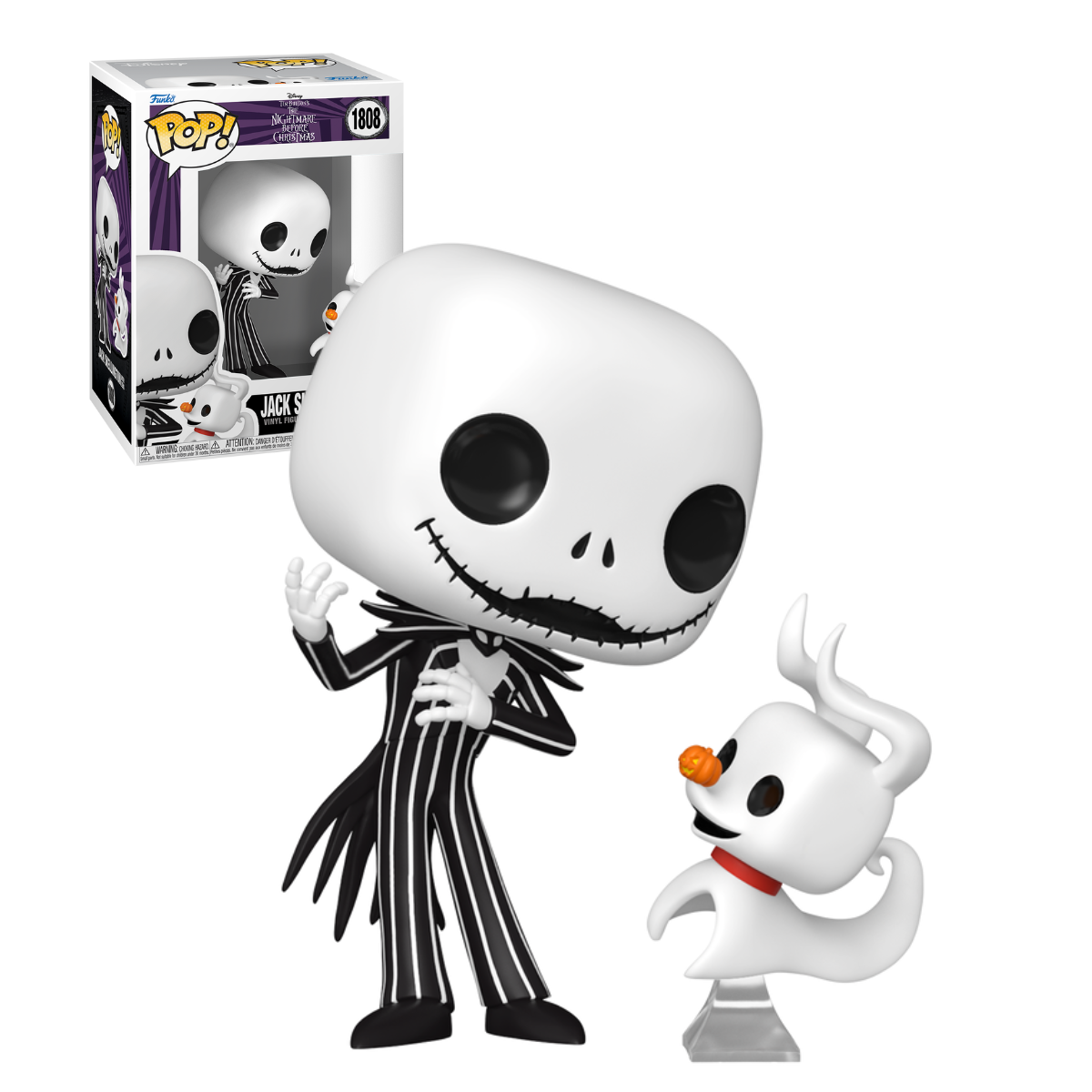 Funko Pop: The Nightmare Before Christmas - Jack Skellington With Zero #1808