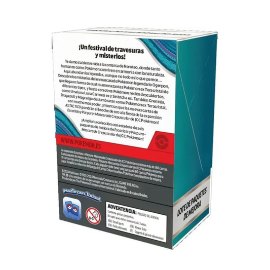 Pokemon Tcg Escarlata & Púrpura Mascarada Crepuscular Booster Bundle en Español