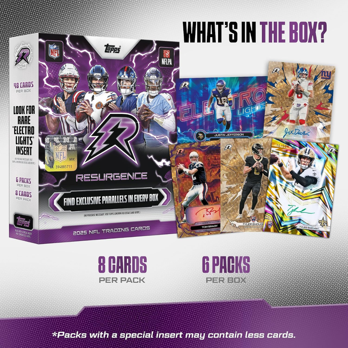 Topps Nfl Resurgence Football 2025 Football Traiding Cards Mega Box