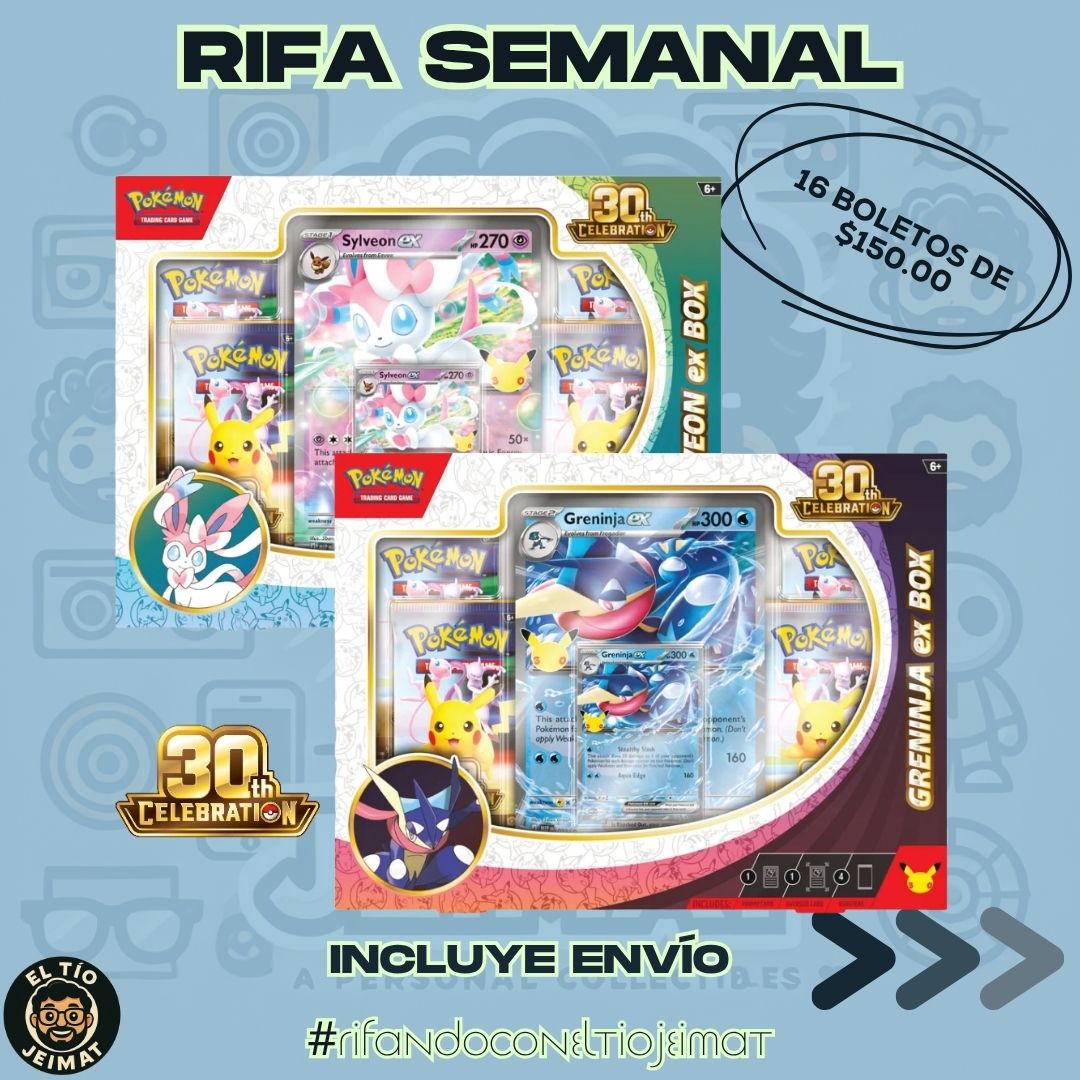Rifa Par de Ex Box 30 Aniversario en Ingles Incluye envío