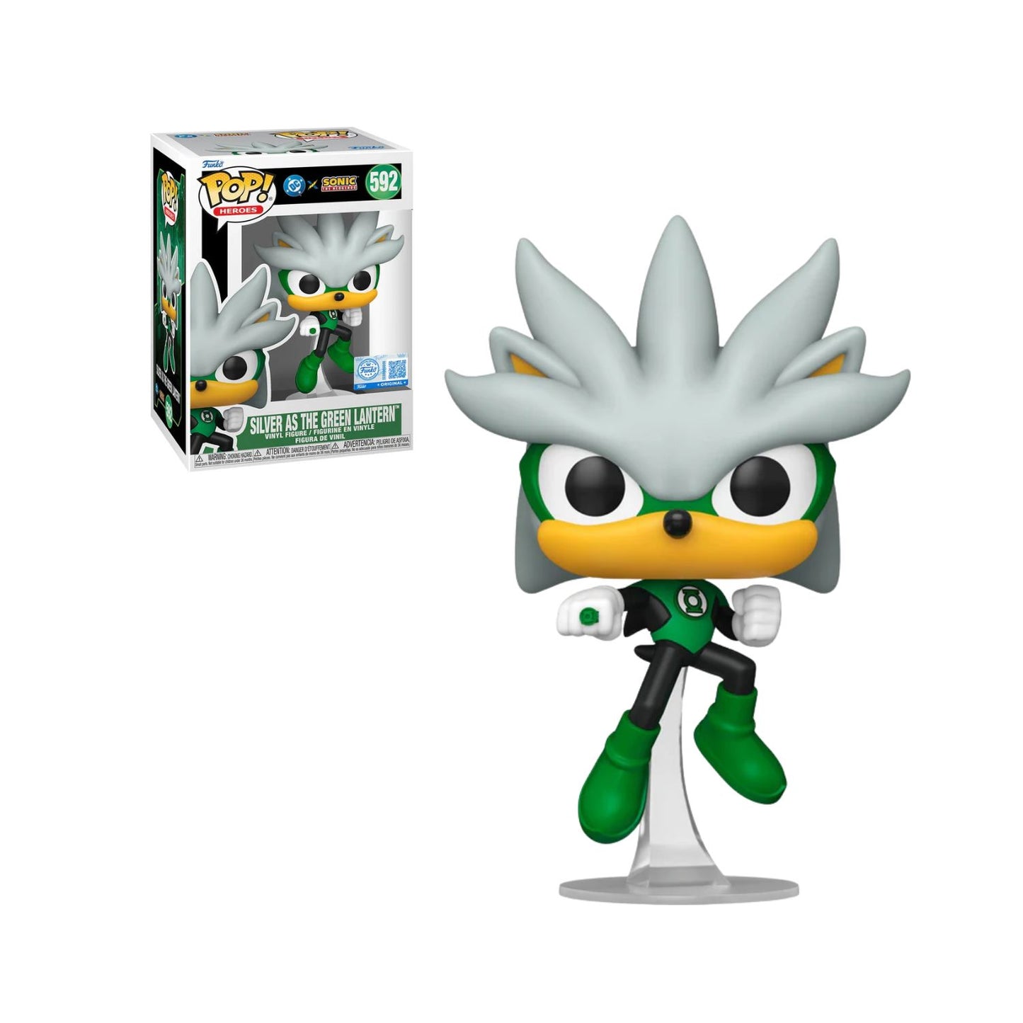 Funko Pop Sonic Liga de la Justicia - Silver As The Green Lantern Exclusivo #592