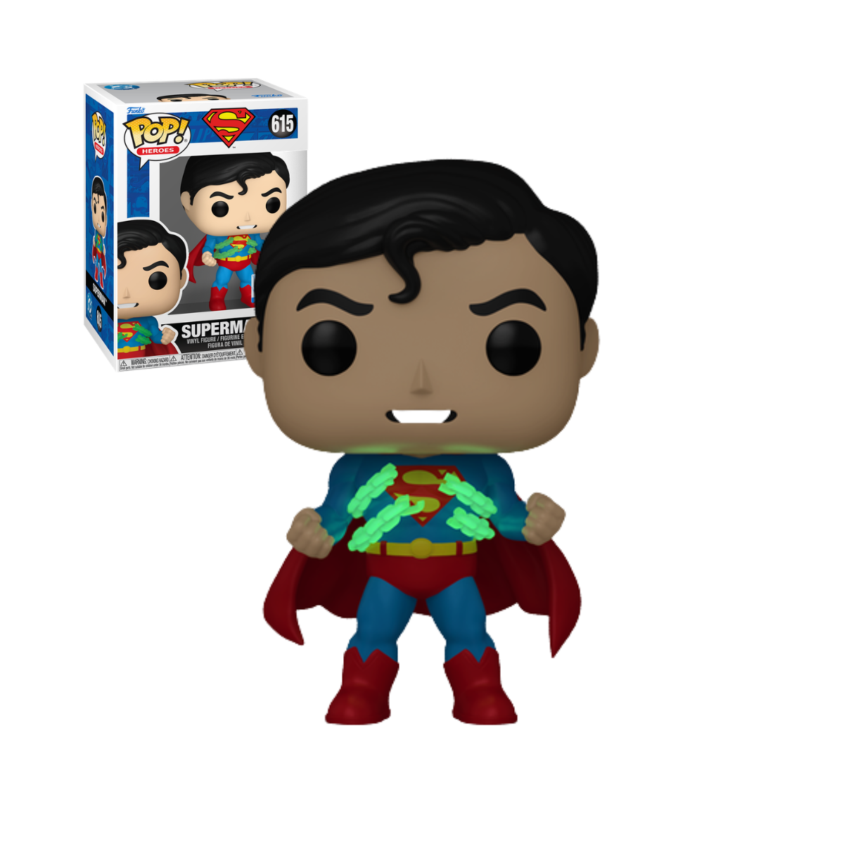 Funko Pop: DC Heroes- Superman - Superman Glows Exclusivo #615