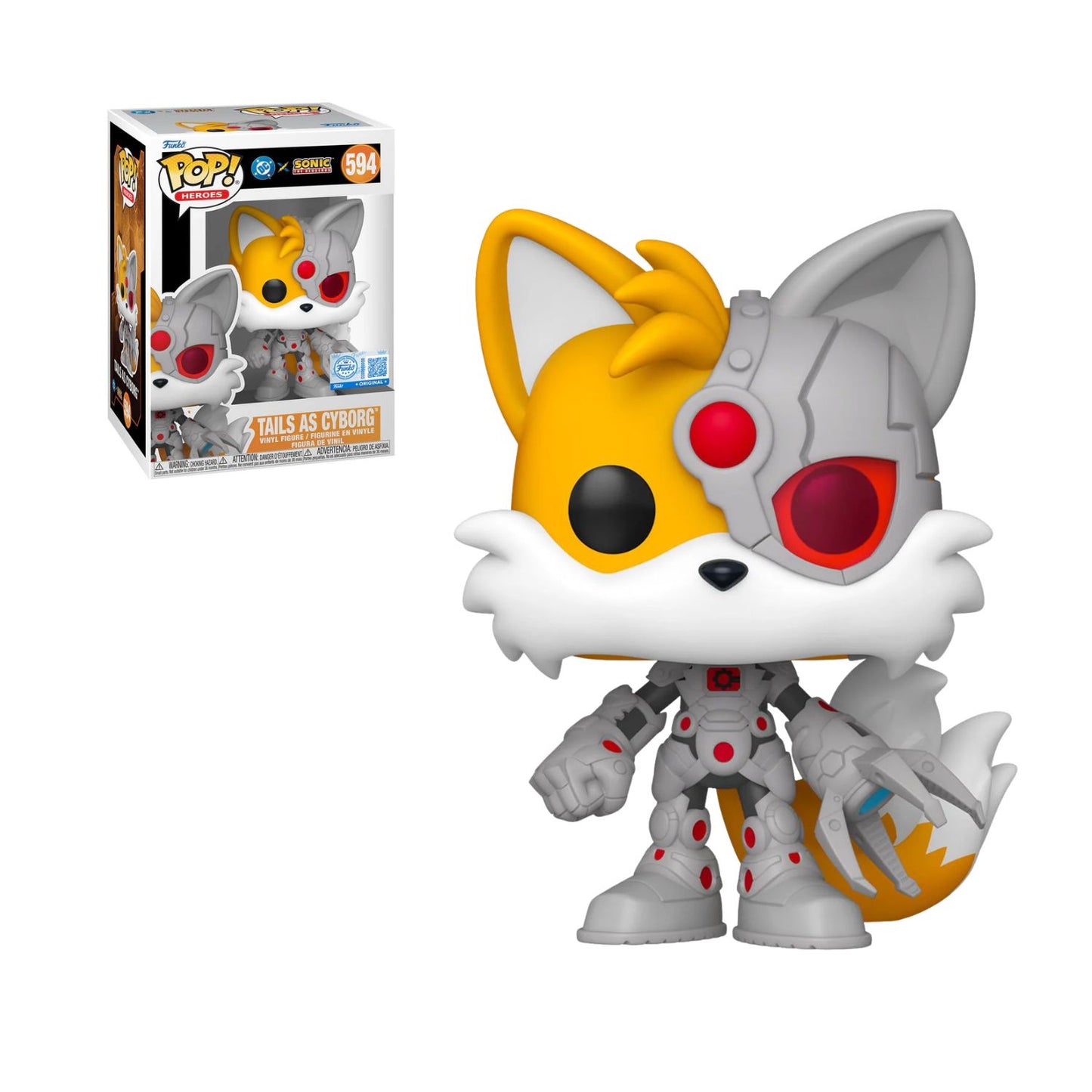 Funko Pop Sonic Liga de la Justicia - Tails As Cyborg Exclusivo #594