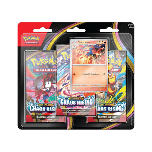 Pokemon Tcg Mega Evolution Chaos Rising 3 Pack Booster Blister En Ingles