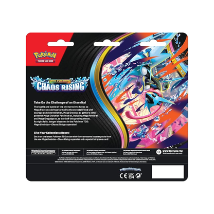 Pokemon Tcg Mega Evolution Chaos Rising Display Collection 3 Pack Booster Blister En Ingles
