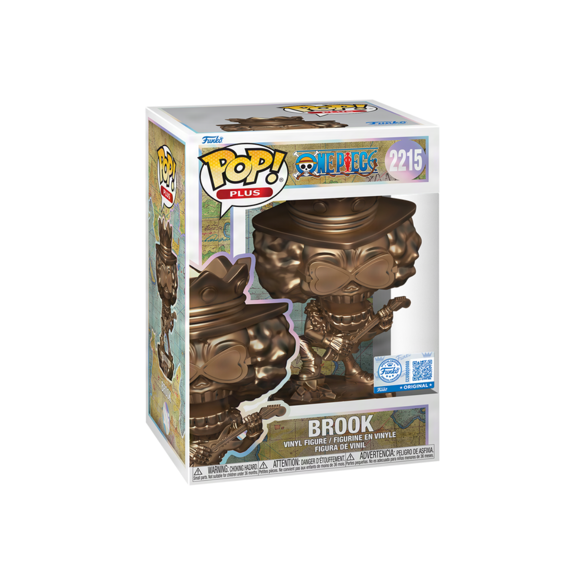 Funko Pop: Plus One Piece - Brook Estatua De Bronce Exclusiva #2215