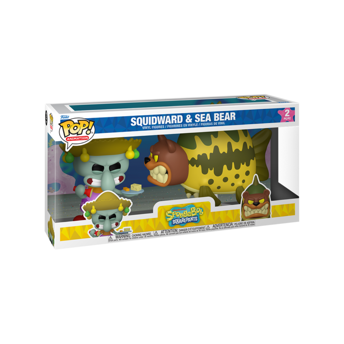 Funko Pop: SpongeBob SquarePants - Calamardo & Oso Marino 2 Pack
