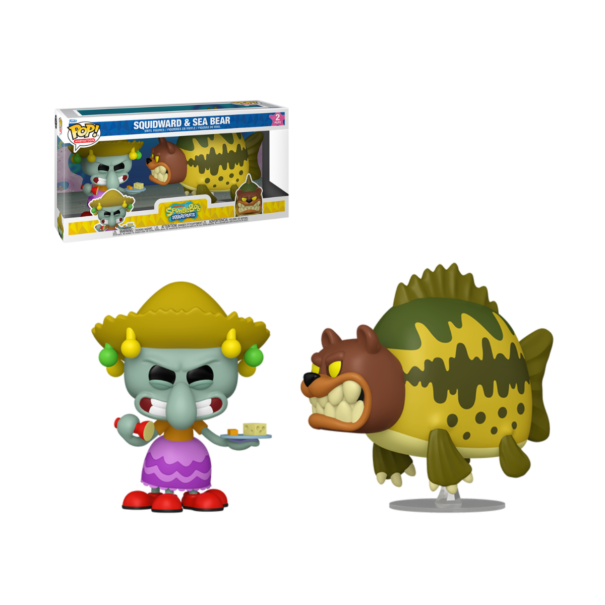 Funko Pop: SpongeBob SquarePants - Calamardo & Oso Marino 2 Pack