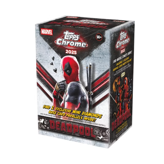 Topps Chrome Marvel Deadpool 2025 Value Box Inglés
