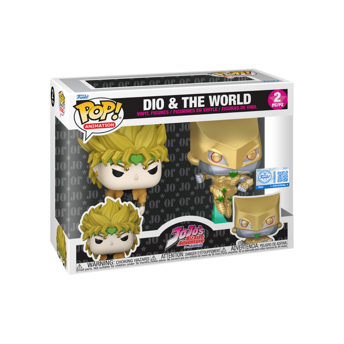 Funko Pop: Jojo's Bizarre Adventure - Dio & The World Exclusivo 2 Pack