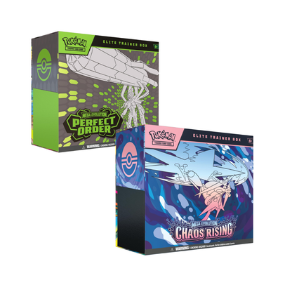 Pokemon Tcg Mega Evolution Elite Trainer Box Chaos Rising + Perfect Order en Inglés