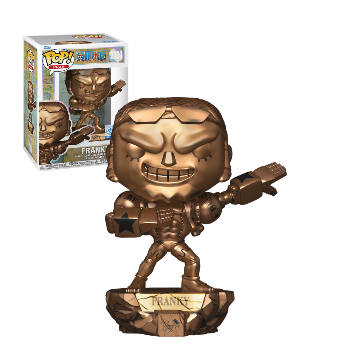 Funko Pop: Plus One Piece - Franky Estatua De Bronce Exclusiva #2180