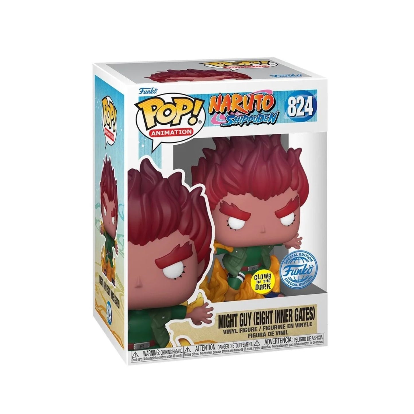 Funko Pop: Naruto Shippuden - Guy Sensei 8 Puertas Internas Glow In The Dark #824