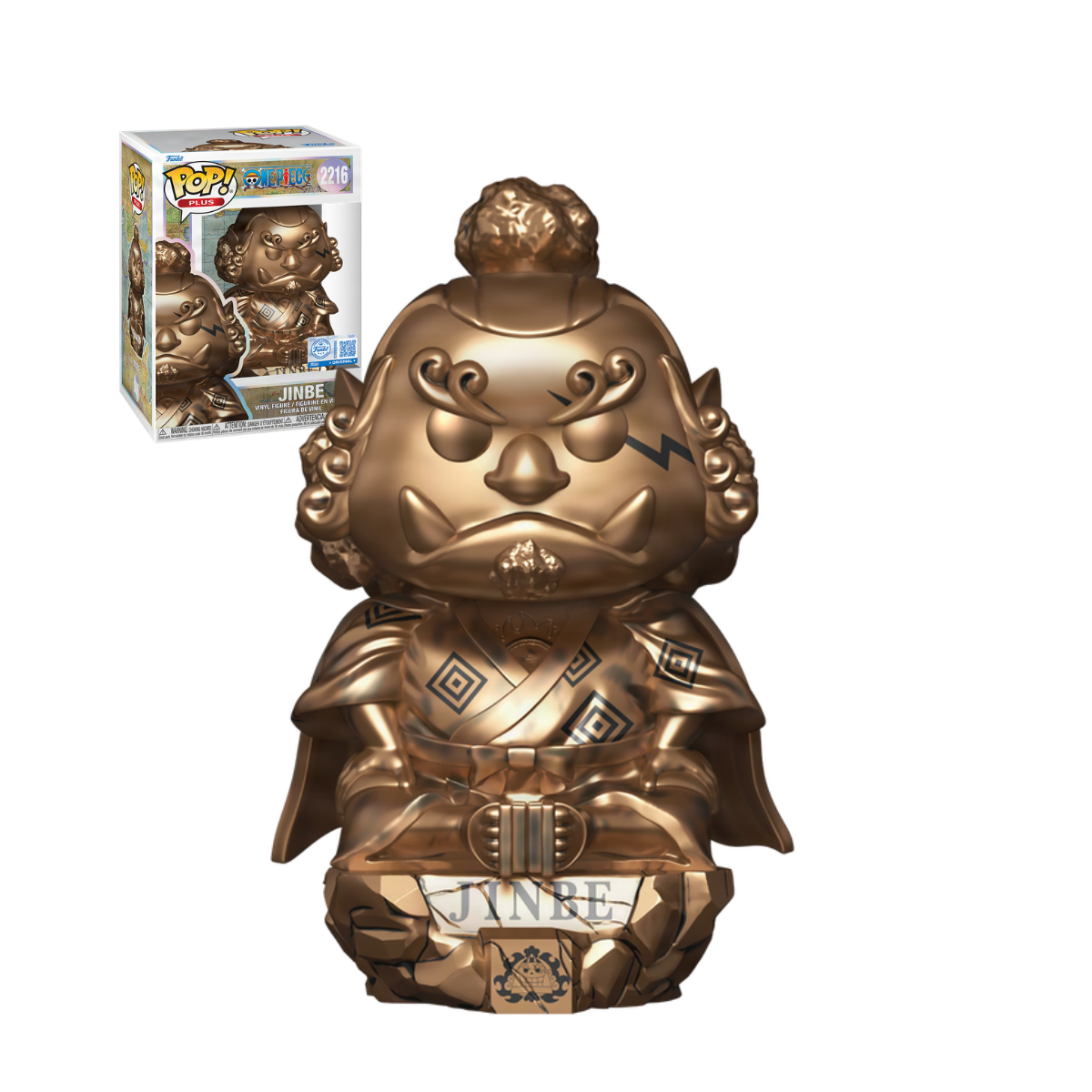 Funko Pop: Plus One Piece - Jinbe Estatua De Bronce Exclusiva #2216