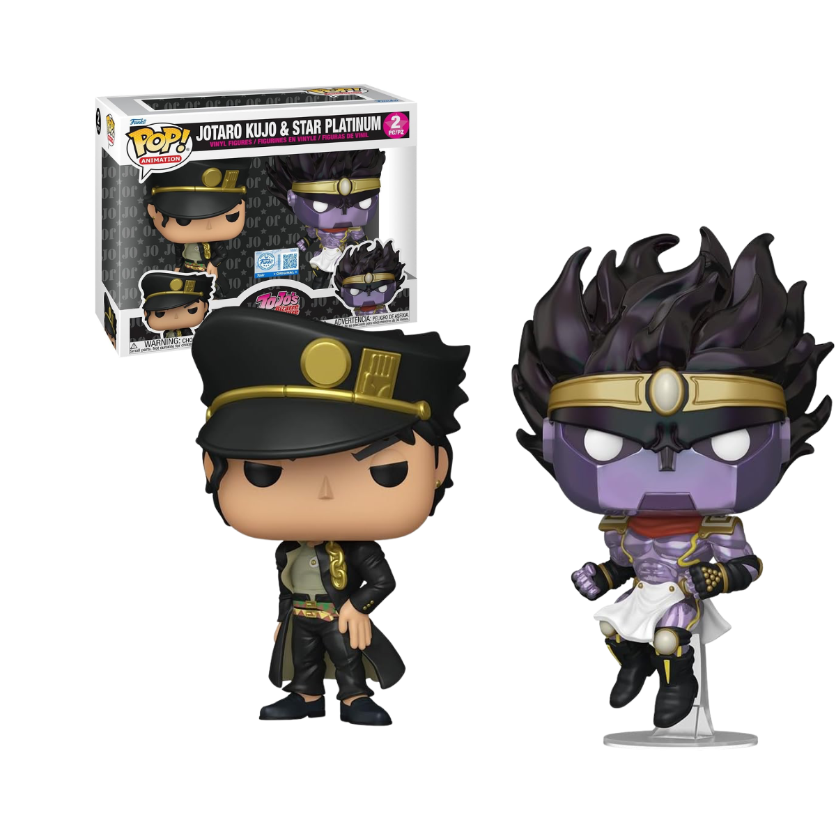 Funko Pop: Jojo's Bizarre Adventure - Jotaro Kujo & Star Platinum 2 Pack