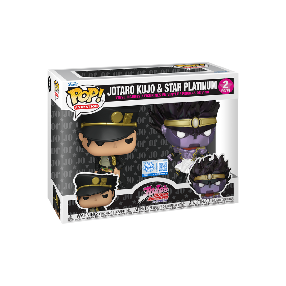Funko Pop: Jojo's Bizarre Adventure - Jotaro Kujo & Star Platinum Exclusivo 2 Pack