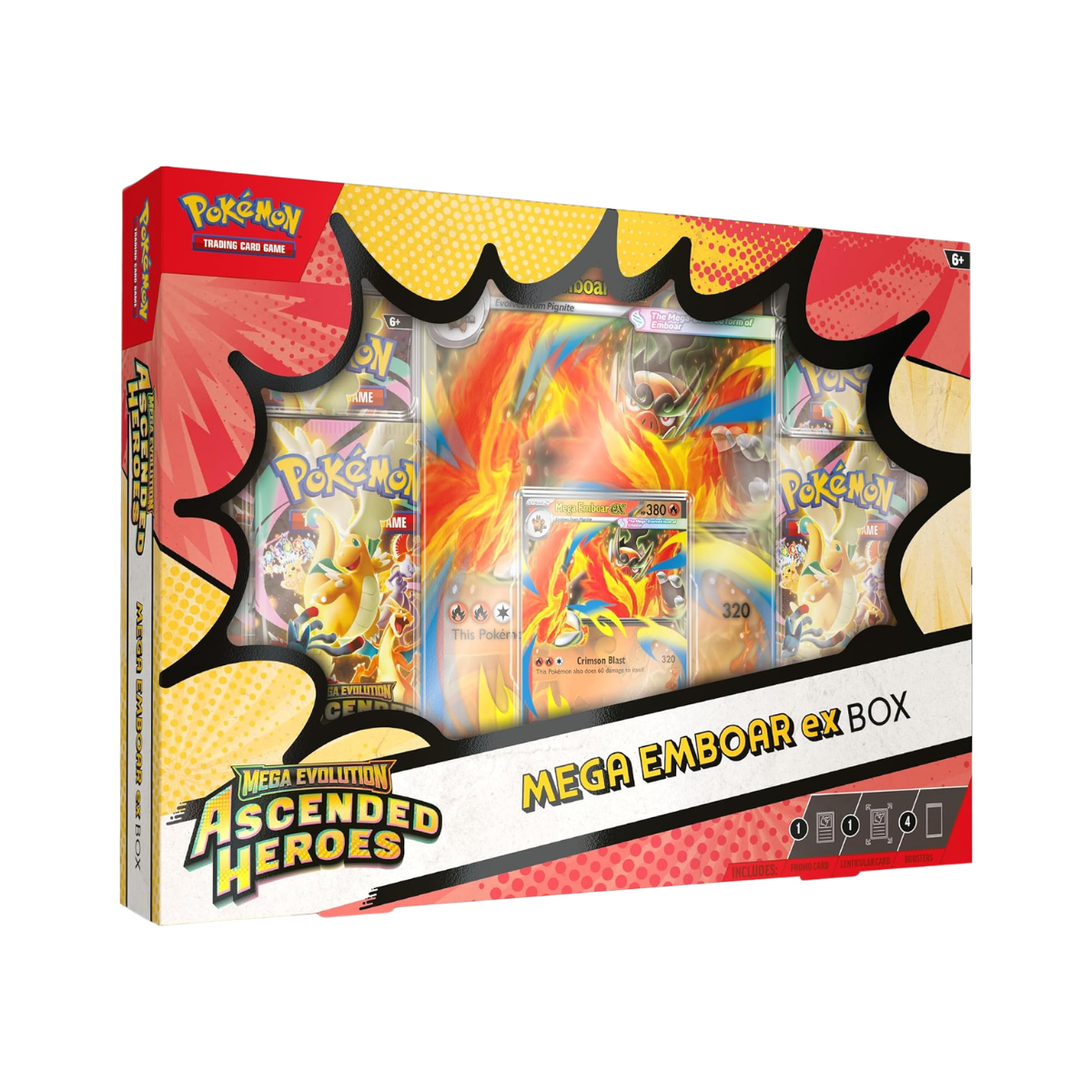 Pokémon Tcg Ascended Heroes - Mega Emboar Ex Box Ingles