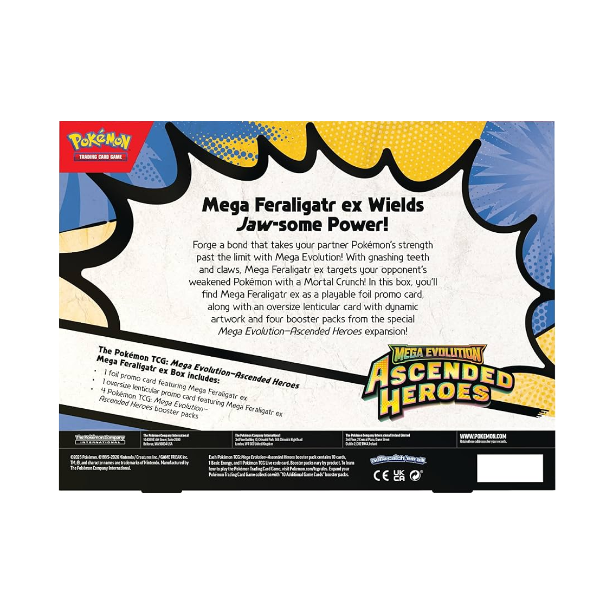 Pokémon Tcg Ascended Heroes - Mega Feraligatr Ex Box Ingles