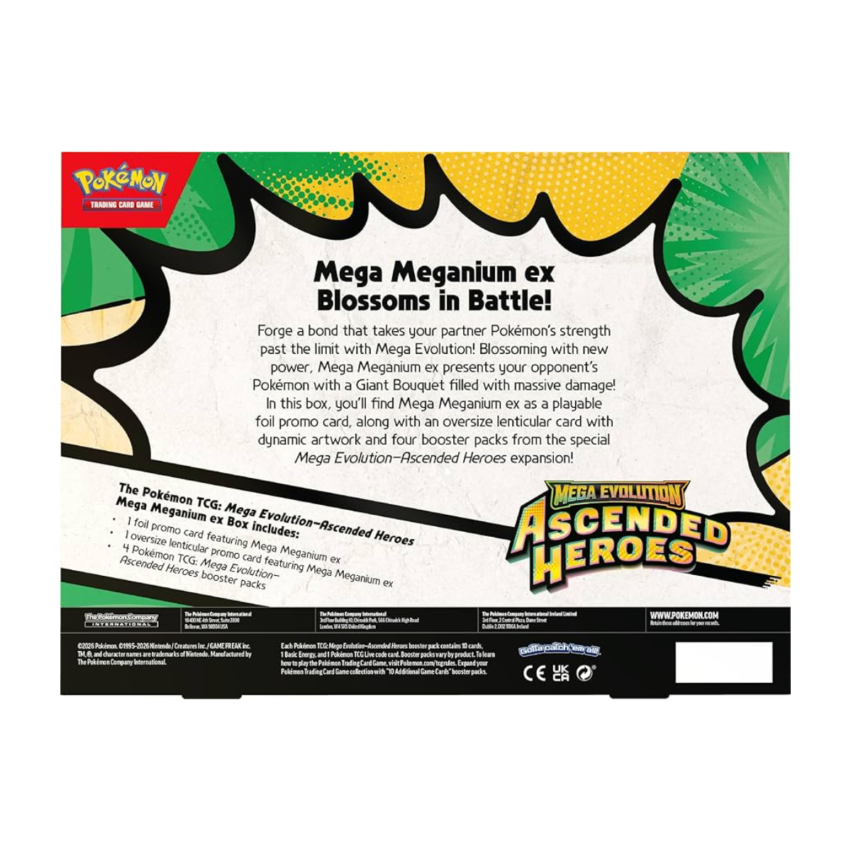 Pokémon Tcg Ascended Heroes - Mega Meganium Ex Box Ingles