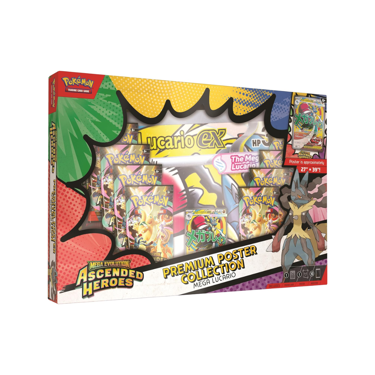 Pokémon TCG: Ascended Heroes Premium Poster Collection Mega Lucario Inglés