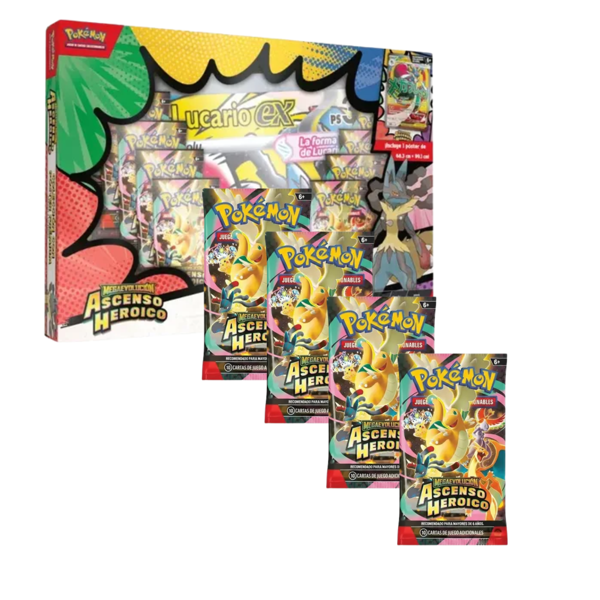 Pokémon TCG: Ascended Heroes Premium Poster Collection Mega Lucario En Español