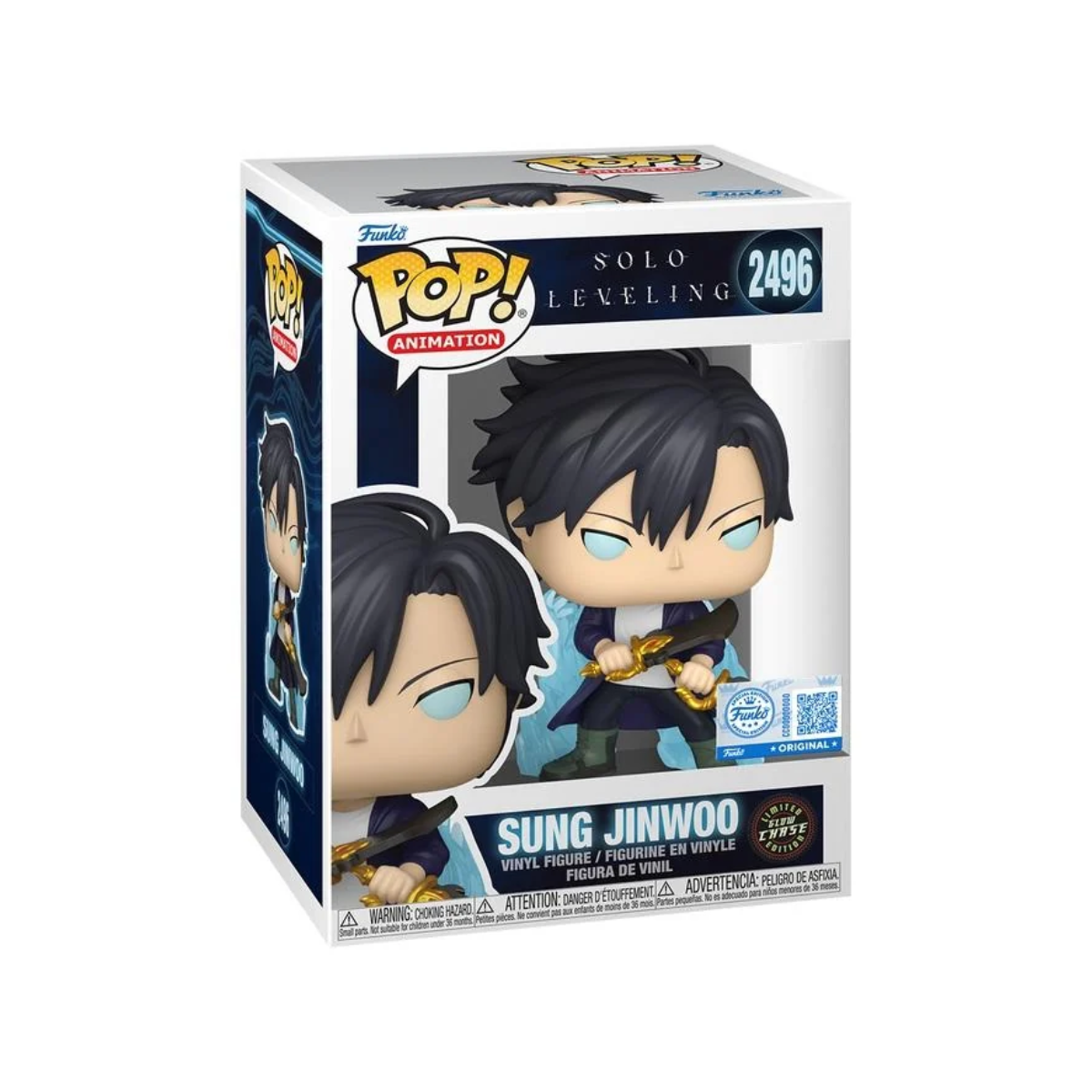 Funko Pop: Solo Leveling - Sung Jinwoo Aura Glows Chase Exlusivo #2496