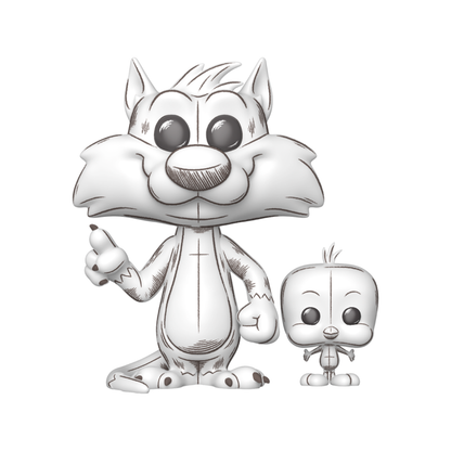 Funko Pop: Sketched Looney Tunes - Sylvester & Tweety #2013