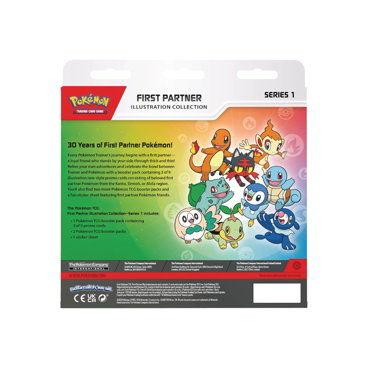 Pokemon Tcg First Partner Illustration Collection Series 1 en Inglés