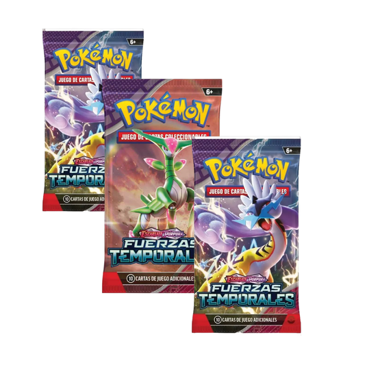 Pokemon Tcg Escarlata & Púrpura Fuerzas Temporales Booster Bundle en Español