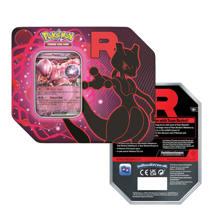Pokémon Tcg: Team Rocket Tin Mewtwo ex Inglés