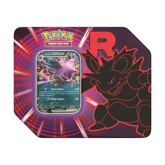 Pokémon Tcg: Team Rocket Tin Nidoking ex Inglés