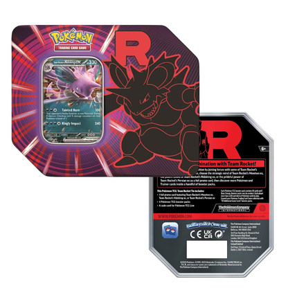 Pokémon Tcg: Team Rocket Tin Nidoking ex Inglés
