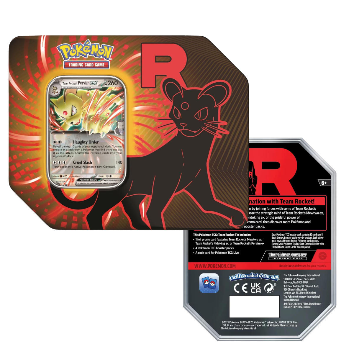 Pokémon Tcg: Team Rocket Tin Persian ex Inglés