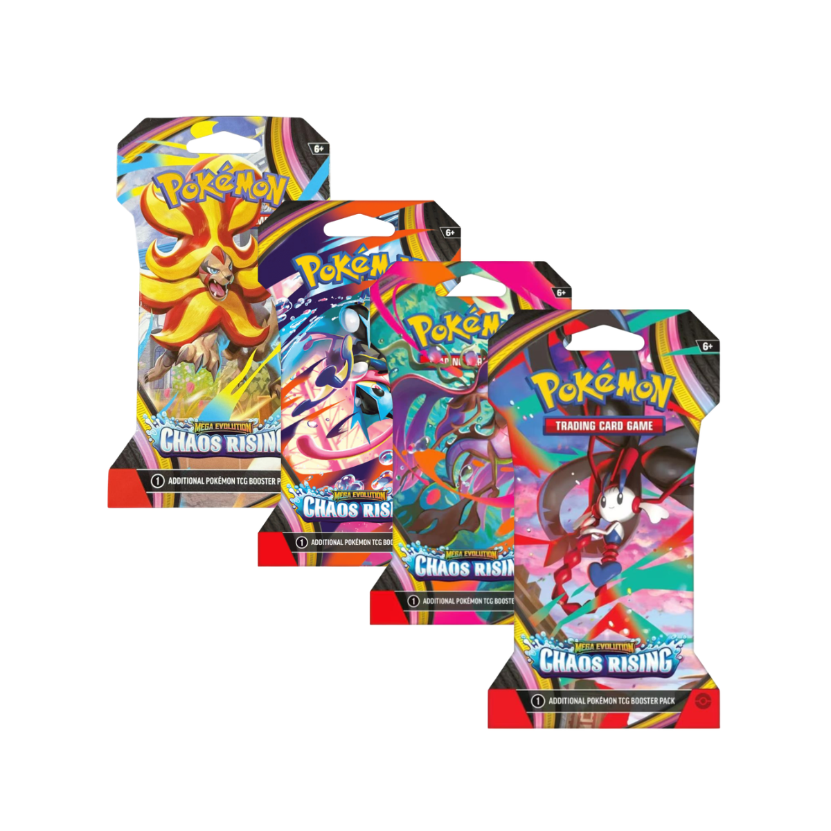Pokémon Tcg: Chaos Rising Mega Evolution Sleeved Booster Al Azar Ing