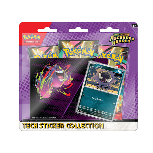 Pokémon Tcg Ascended Heroes Tech Sticker Collection Gastly Inglés