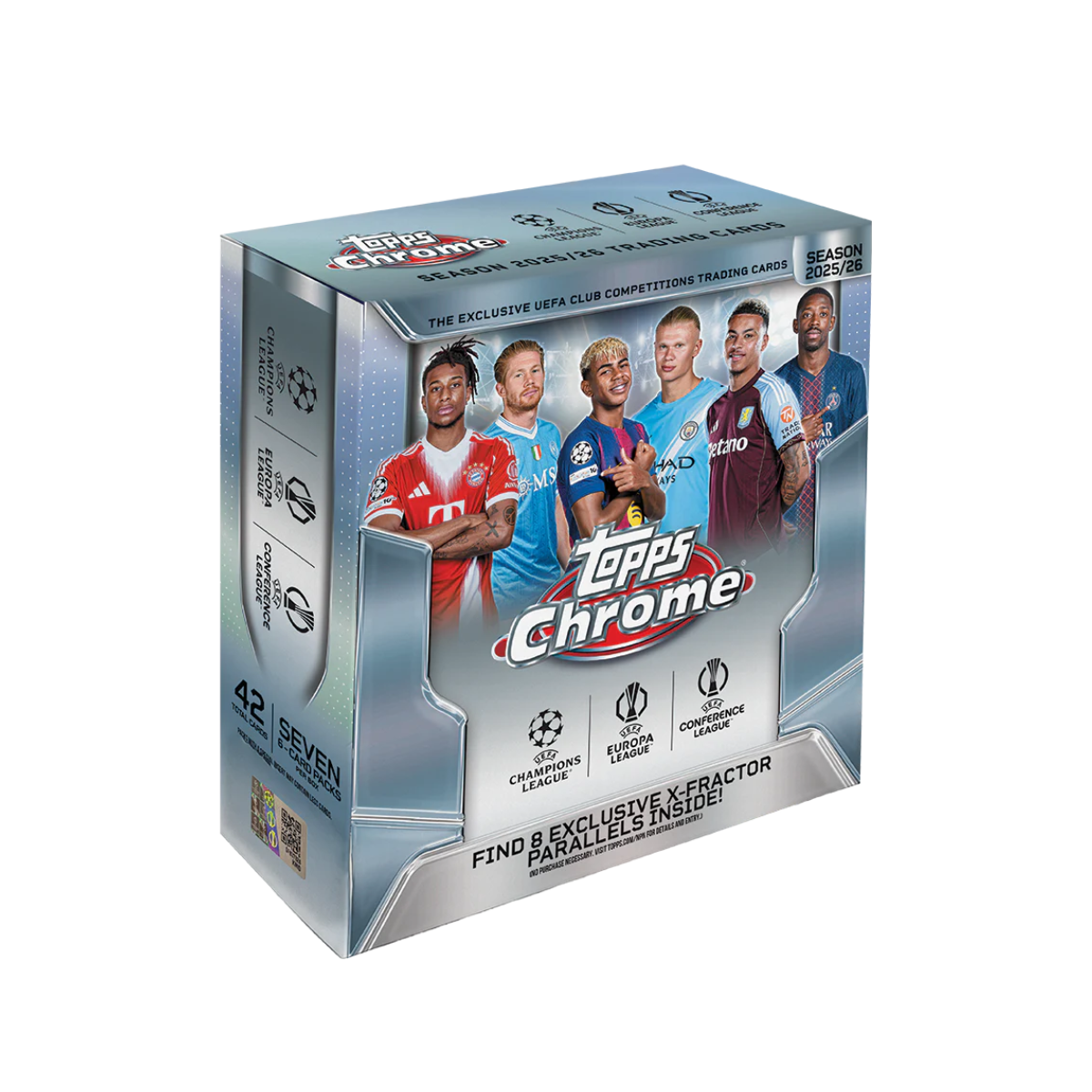 Topps Chrome Uefa Club Competitions 2025-26 Mega Box Ingles