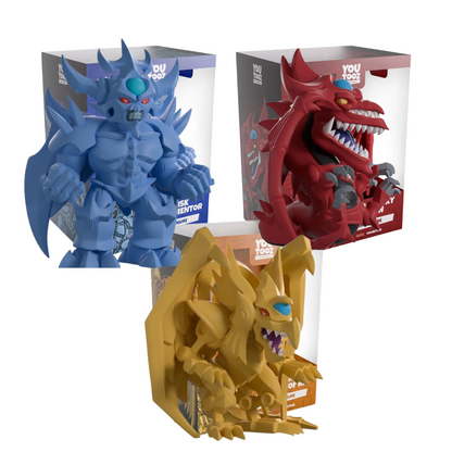Youtooz Yu Gi Oh! - Obelisk The Tormentor, Slifer The Sky Dragon & The Winged Dragon Of Ra